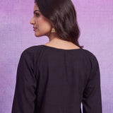 Aisha Black Embroidered Top