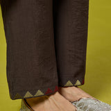 Myra Charcoal Grey Applique Embroidered Kurta Set