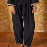 Avika Graphite Black Embroidered Suit Set