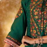 Nysa Emerald Green Embroidered Farshi Suit Set