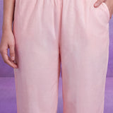 Aarna Peach Lace Work Suit Set
