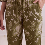 Ira Olive Green Printed Kurta Set