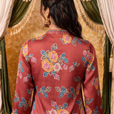 Aarohi Brick Red Printed Top