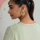 Aafiya Mint Green Embroidered Suit Set