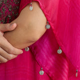 Aarohi Electric Fuchsia Ombre Embroidered Kaftan Set