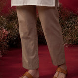 Sehr Ivory Embroidered Silk Kurti
