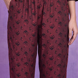Mahira Maroon Printed Co-ord Set