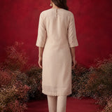 Ivory Embroidered Chanderi Festive Co-Ord Set