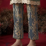 Mia Sea Green Embroidered Cotton Viscose Co ord Set for Women