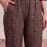 Inaya Penny Brown Embroidered Kurta Set