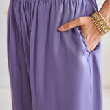 Navya Periwinkle Lilac Embroidered Kurta Set