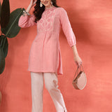 Ethnic Motif Embroidered A-Line Kurti