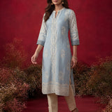 Arpora Spa Printed Linen Straight Kurta