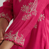 Saanvi Hot Fuchsia Metallic Embroidered Kurta Set