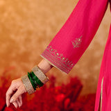 Riva Raspberry Fuchsia Embroidered Suit Set