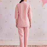 Inaaya Lemonade Pink Embroidered Co-ord Set
