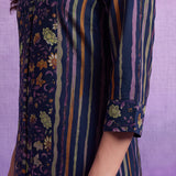 Ira Navy Blue Printed Kurta