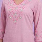 Meher Light Pink Embroidered Suit Set