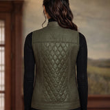 Alba Green Sleeveless Puffer Jacket
