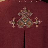 Riddhima Deep Maroon Embroidered Co-ord Set