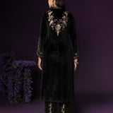 Avira Black Zari Embroidered Velvet Co-ord Set