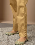 Golden Trouser Capri In Solid Color