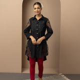 Farah Blood Red Viscose Lycra Leggings for Women