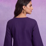 Amaira Purple Embroidered Kurta Set