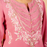 Ira Dazzle Pink Embroidered Sharara Set