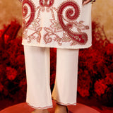 Aarohi Oat Ivory Embroidered Suit Set