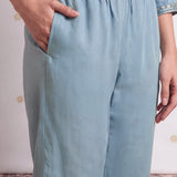 Gulabo Ice Blue Embroidered Kurta Set