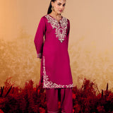 Samaira Electric Fuchsia Embroidered Suit Set