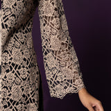 Iriya Black Embellished Net Straight Kurti