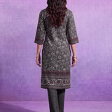 Raina Black Printed Kurta Set