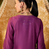 Esha Mulberry Purple Embroidered Suit Set