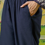 Elowen Midnight Navy Dori Embroidered Appliqué Co-ord Set
