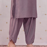 Aaravi Lavender Foil Applique Embroidered Suit Set