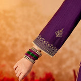 Riva Imperial Purple Embroidered Suit Set
