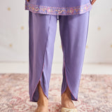 Navya Periwinkle Lilac Embroidered Kurta Set