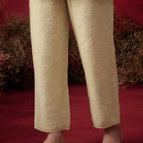 Aviana Beige Embroidered Linen Co-ord Set
