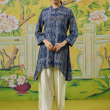 Aarna Indigo Blue Printed Tunic
