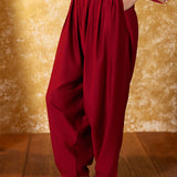Avika Crimson Red Embroidered Suit Set