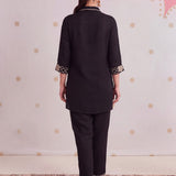 Arohi Sable Black Embroidered Co-ord Set