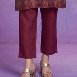Zara Maroon Printed Kurta Set