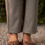 Syra Grey Embroidered Rayon Kurta Set for Women