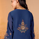 Aaradhya Antique Blue Embroidered Suit Set