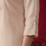 Ivory Embroidered Chanderi Festive Co-Ord Set