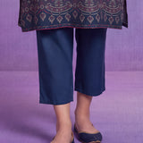 Zara Teal Blue Printed Kurta Set