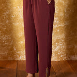 Riddhima Deep Maroon Embroidered Co-ord Set