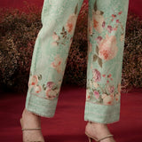 Mint  Green Printed Shantoon Regular Co-ord Set